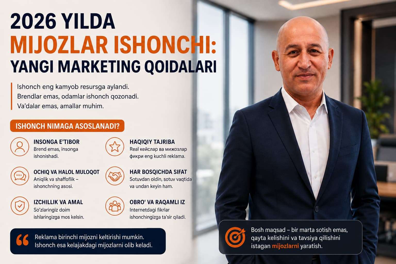Mijozlar ishonchi 2026 yilda: marketingning yangi qoidalari