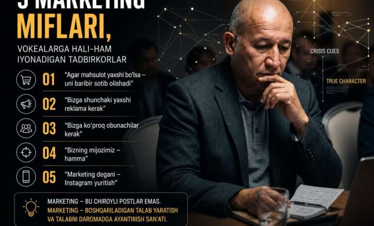 5 ta marketing afsonasi: tadbirkorlar hali ham ishonadigan marketing xatolari