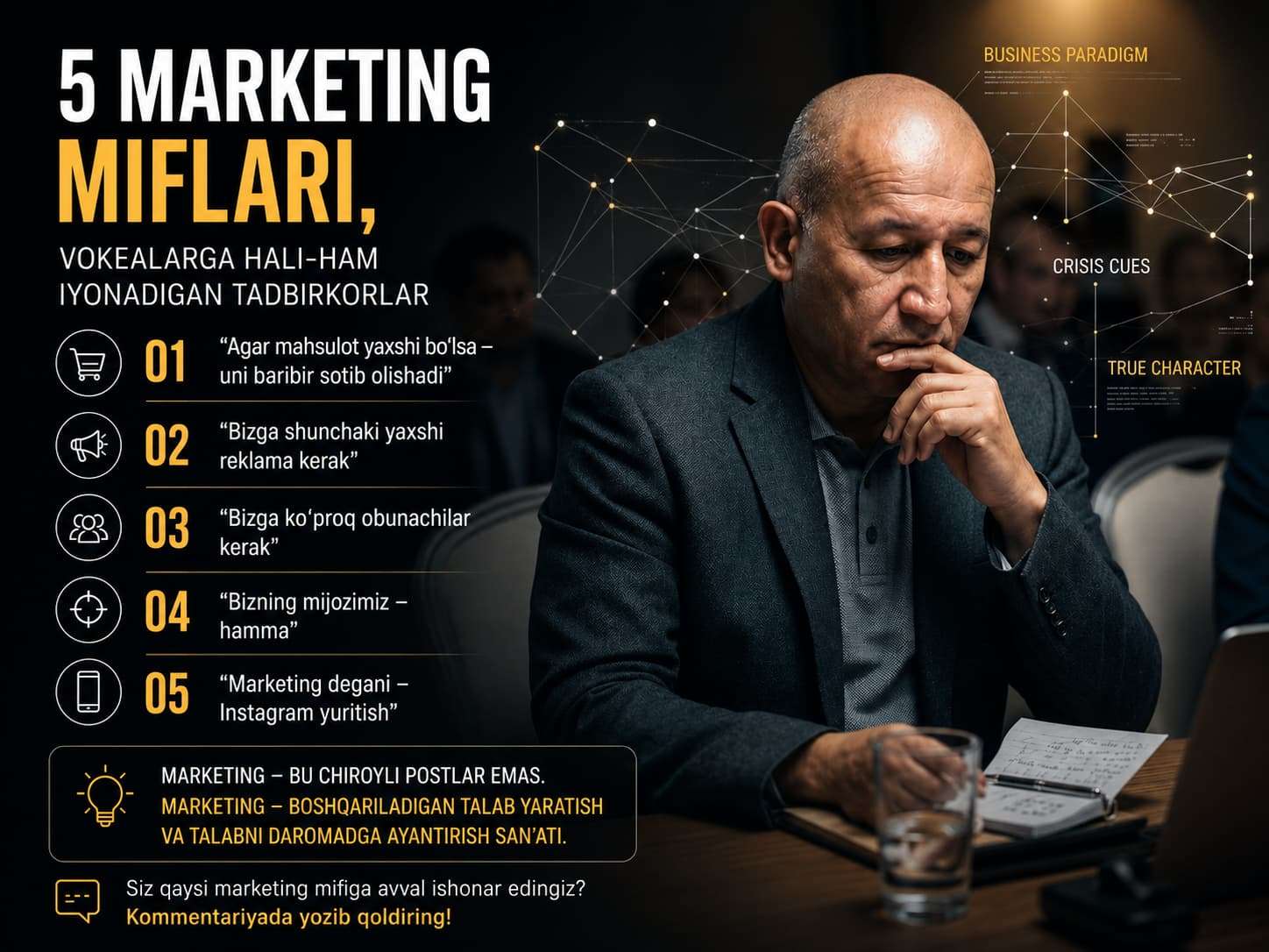 5 ta marketing afsonasi: tadbirkorlar hali ham ishonadigan marketing xatolari