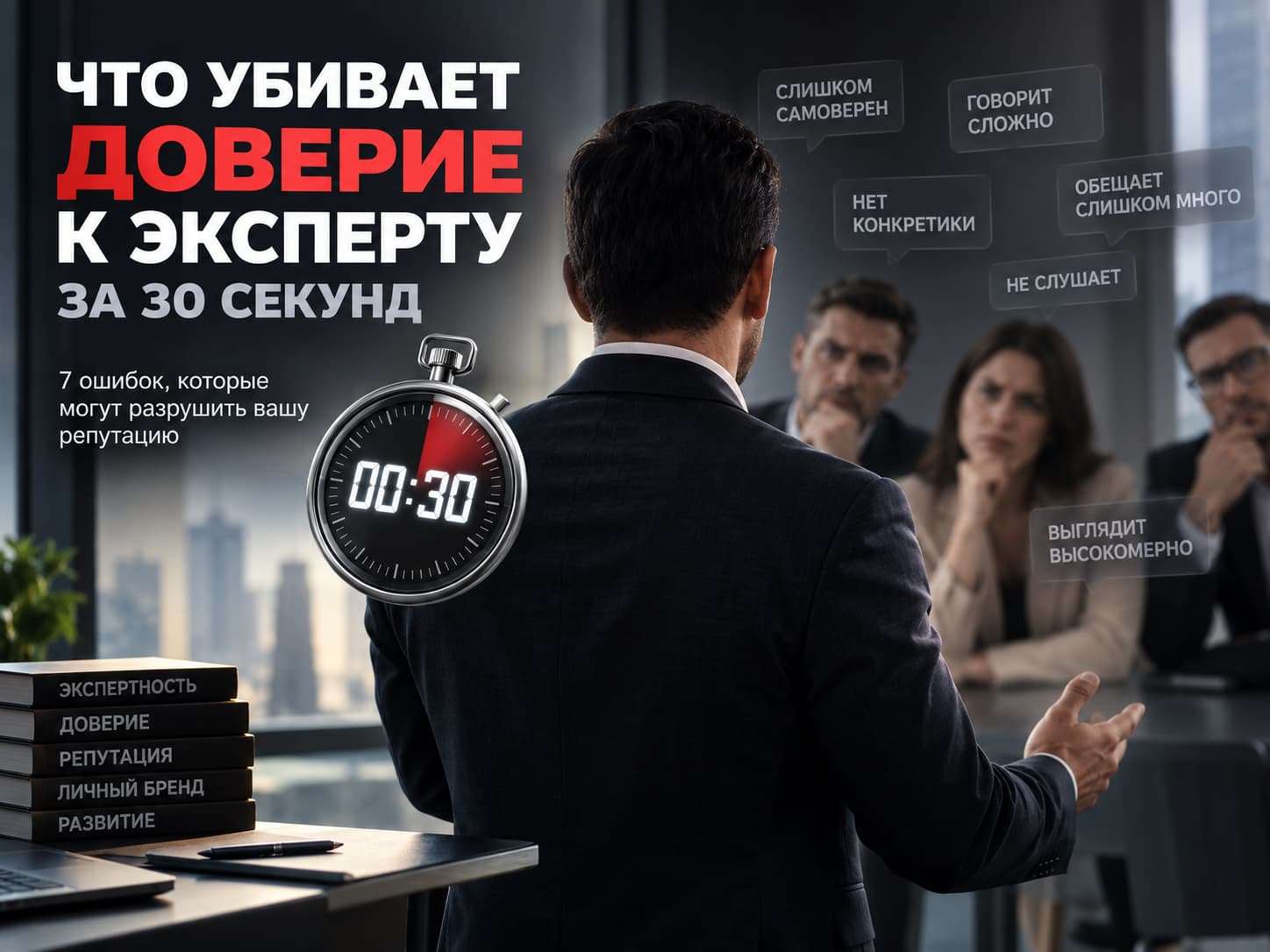 Что убивает доверие к эксперту за 30 секунд